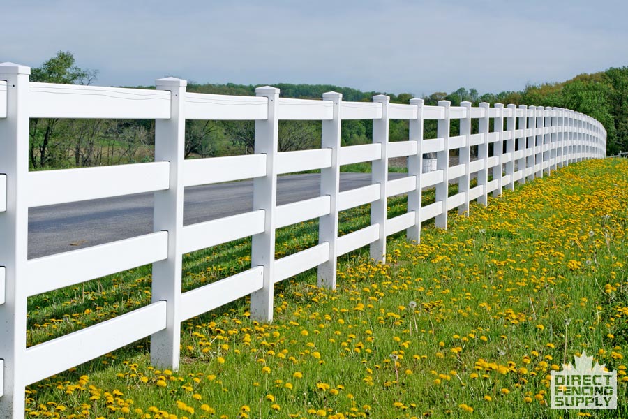 four rail ranch style vinyl fence wholesale supplier